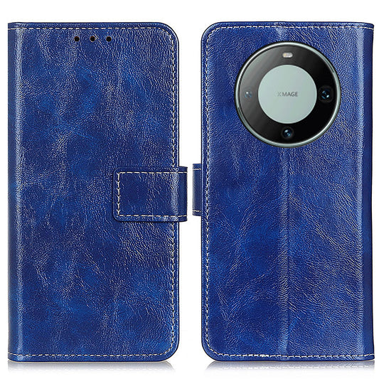 For Huawei Mate 60 Retro Crazy Horse Texture PU Leather Shell Wallet Stand Phone Cover
