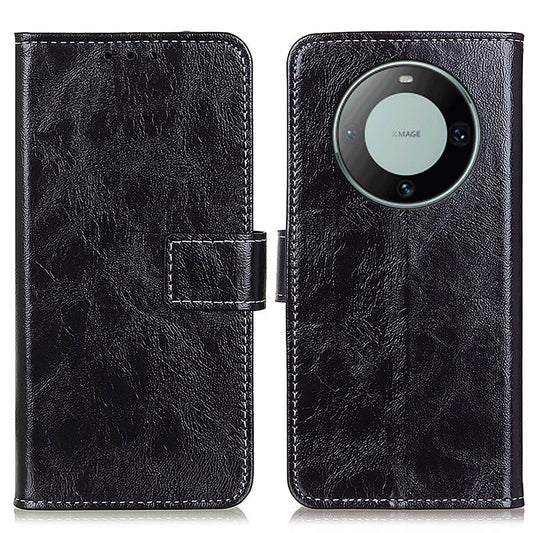 For Huawei Mate 60 Retro Crazy Horse Texture PU Leather Shell Wallet Stand Phone Cover