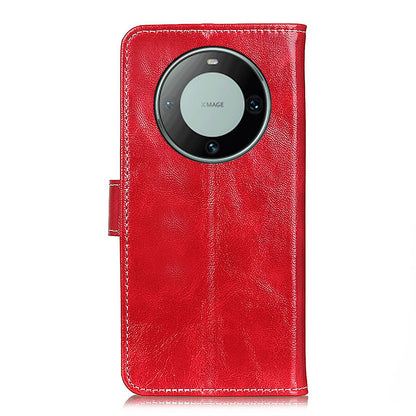 For Huawei Mate 60 Retro Crazy Horse Texture PU Leather Shell Wallet Stand Phone Cover