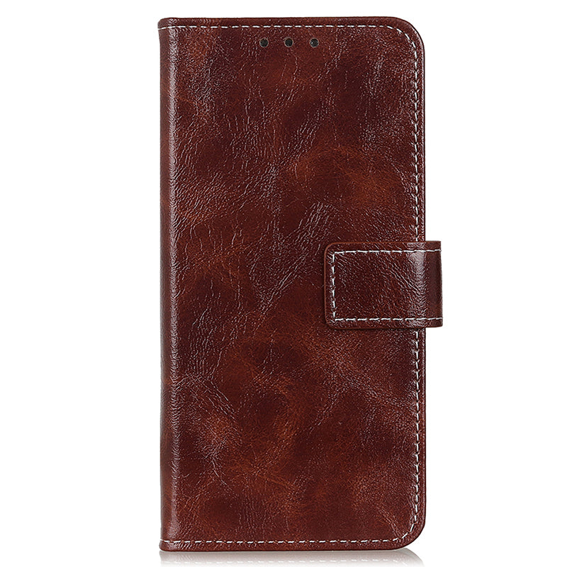 For Huawei Mate 60 Pro Crazy Horse Texture PU Leather Stand Cover Shockproof Wallet Phone Case