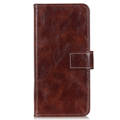 For Huawei Mate 60 Pro Crazy Horse Texture PU Leather Stand Cover Shockproof Wallet Phone Case