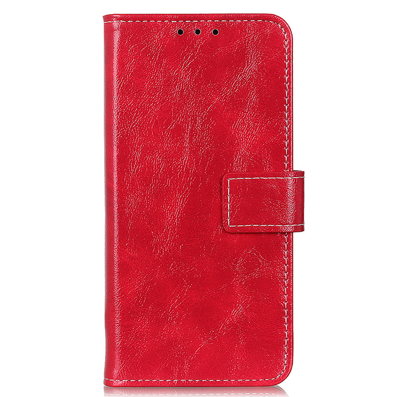 For Huawei Mate 60 Pro Crazy Horse Texture PU Leather Stand Cover Shockproof Wallet Phone Case