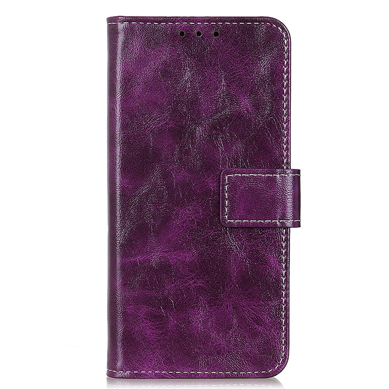 For Huawei Mate 60 Pro Crazy Horse Texture PU Leather Stand Cover Shockproof Wallet Phone Case