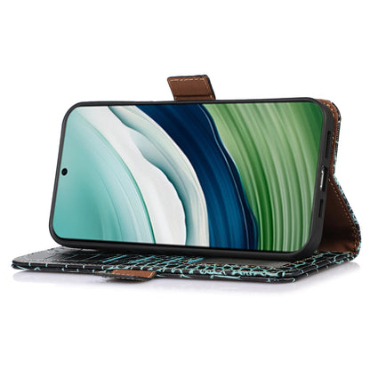 RFID Blocking Wallet Case for Huawei Mate 60 Crocodile Texture Genuine Cow Leather Phone Cover