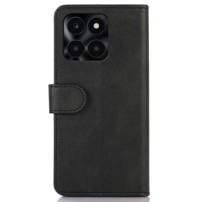 For Honor X6a 4G Phone Case Wallet Stand Anti-Scratch PU Leather Cowhide Texture Cell Phone Cover