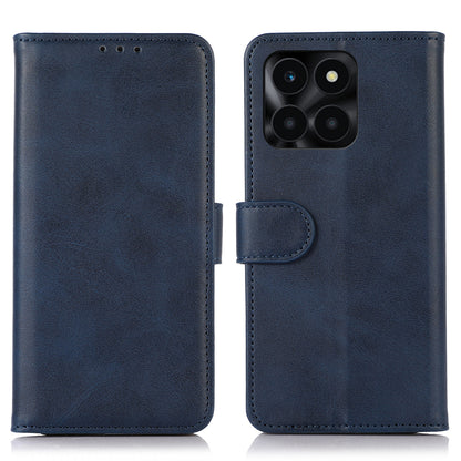 For Honor X6a 4G Phone Case Wallet Stand Anti-Scratch PU Leather Cowhide Texture Cell Phone Cover