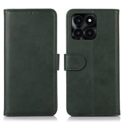 For Honor X6a 4G Phone Case Wallet Stand Anti-Scratch PU Leather Cowhide Texture Cell Phone Cover