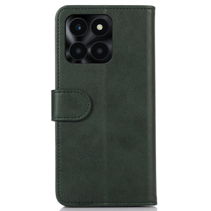 For Honor X6a 4G Phone Case Wallet Stand Anti-Scratch PU Leather Cowhide Texture Cell Phone Cover