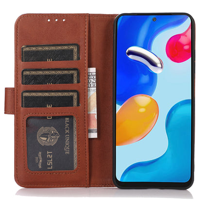 For Honor X6a 4G Phone Case Wallet Stand Anti-Scratch PU Leather Cowhide Texture Cell Phone Cover