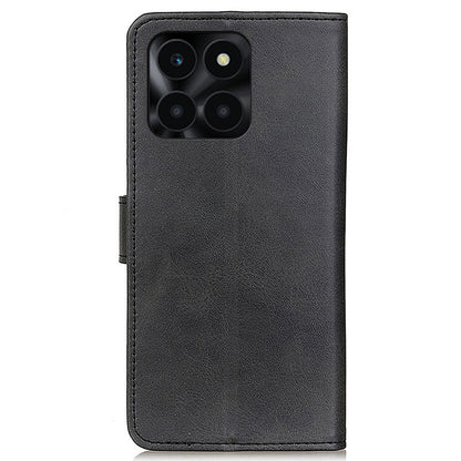 For Honor X6a 4G Shockproof Phone Case Cowhide Texture PU Leather Smartphone Cover