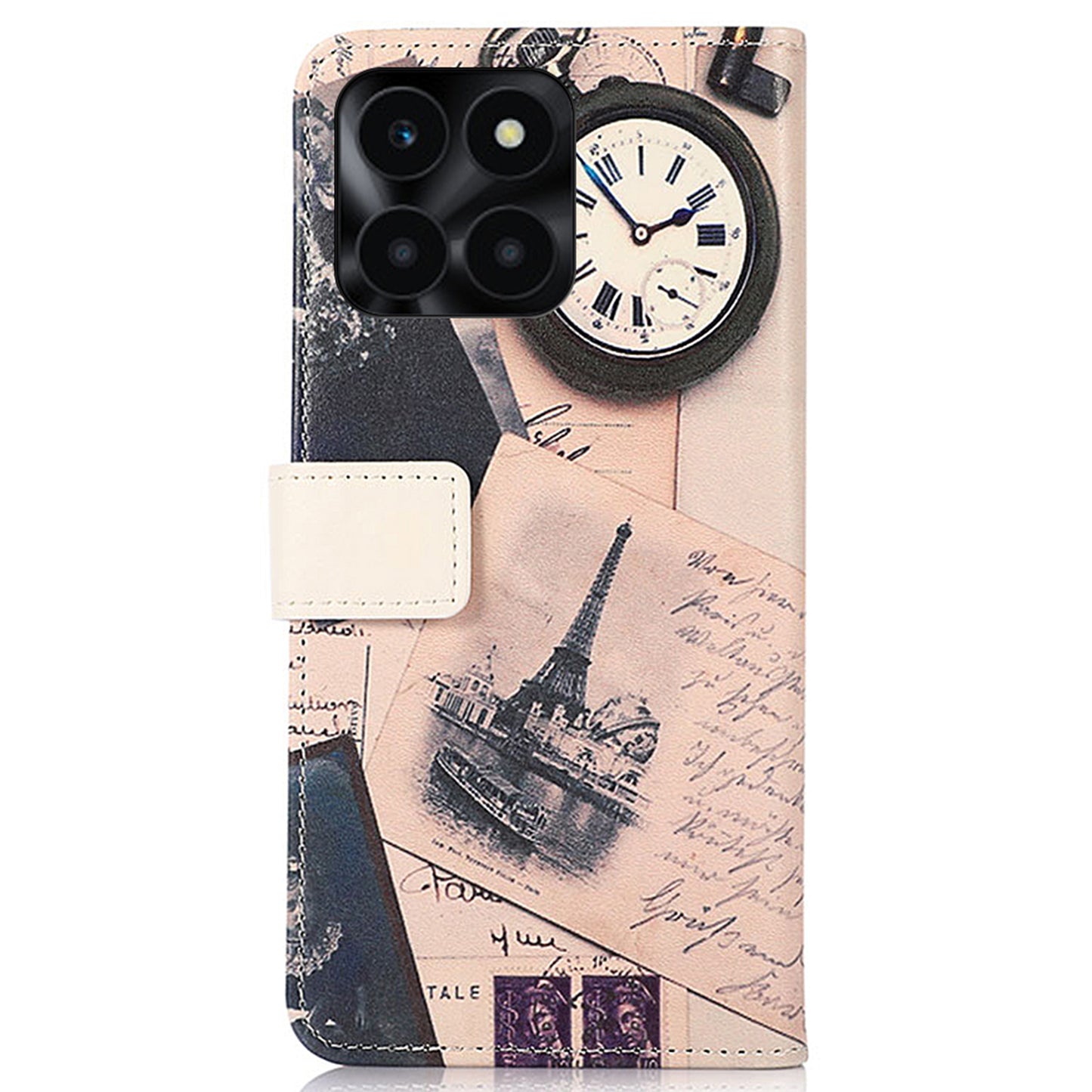For Honor X6a 4G Pattern Printing Phone Wallet Case PU Leather Protective Phone Cover