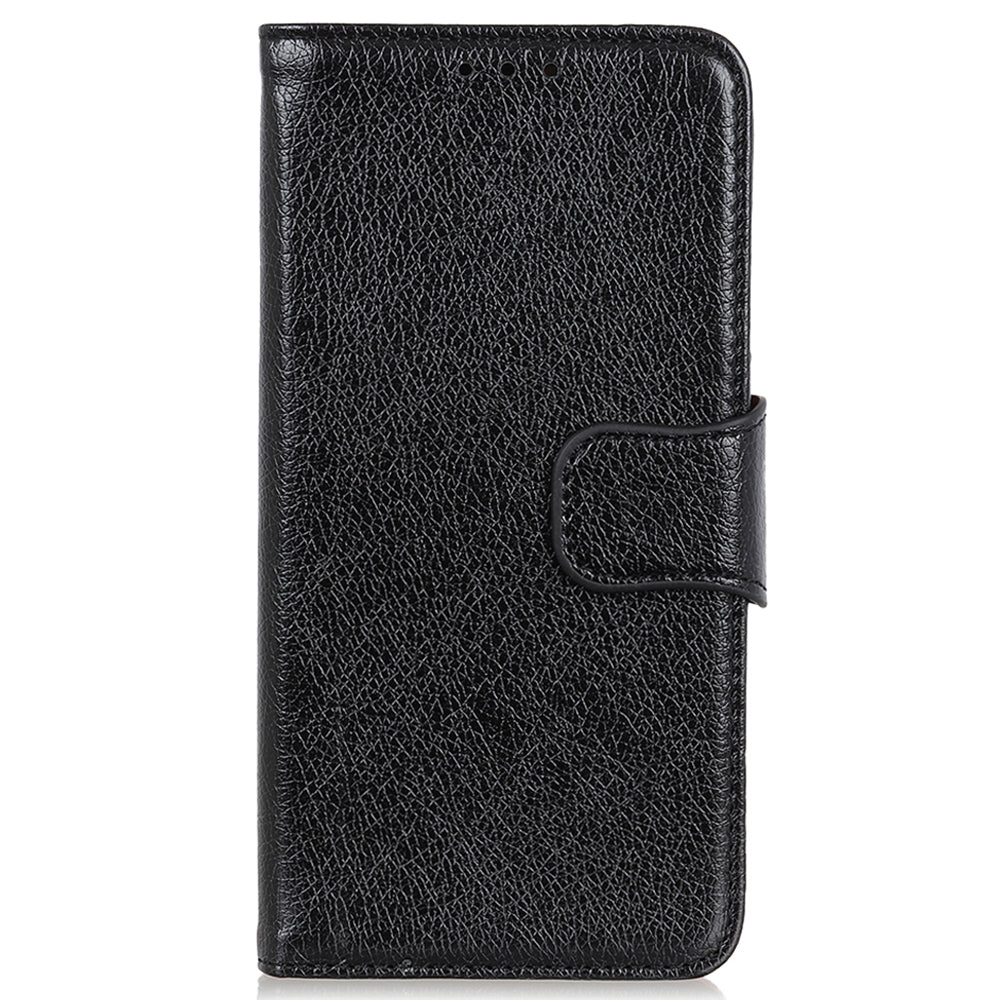 For Honor X6a 4G Split Leather Nappa Texture Stand Wallet Case Drop Protection Phone Cover