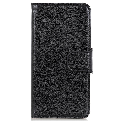 For Honor X6a 4G Split Leather Nappa Texture Stand Wallet Case Drop Protection Phone Cover