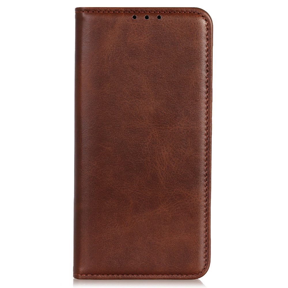 For Honor X6a 4G Mobile Phone Case Shockproof Cowhide Texture Split Leather Wallet Stand Shell