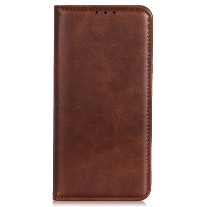 For Honor X6a 4G Mobile Phone Case Shockproof Cowhide Texture Split Leather Wallet Stand Shell