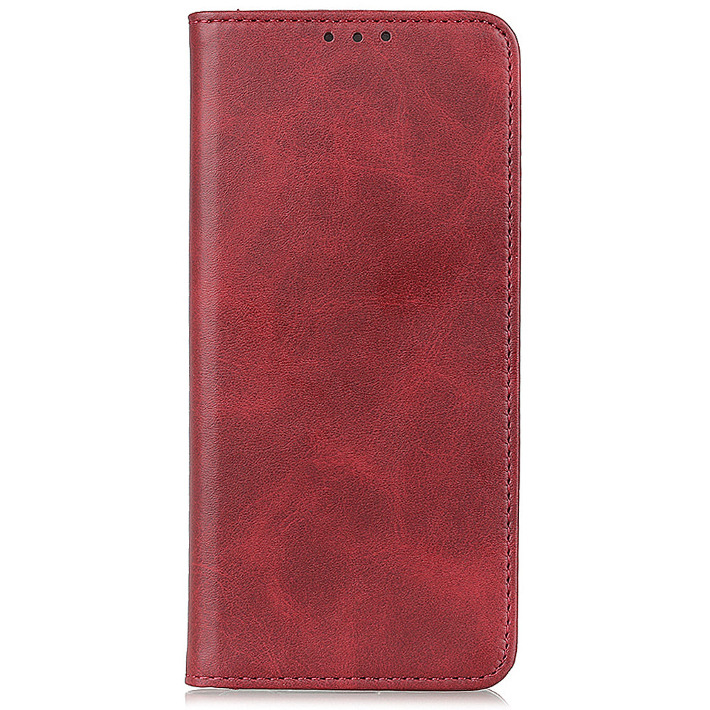 For Honor X6a 4G Mobile Phone Case Shockproof Cowhide Texture Split Leather Wallet Stand Shell