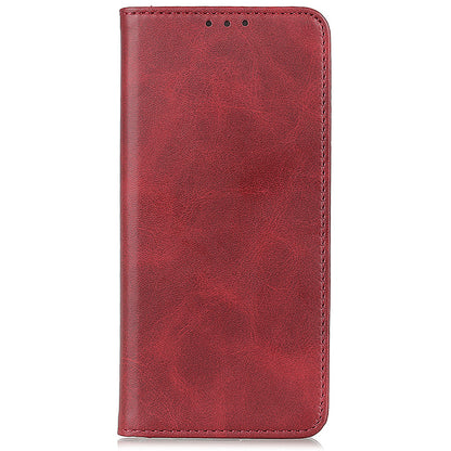 For Honor X6a 4G Mobile Phone Case Shockproof Cowhide Texture Split Leather Wallet Stand Shell