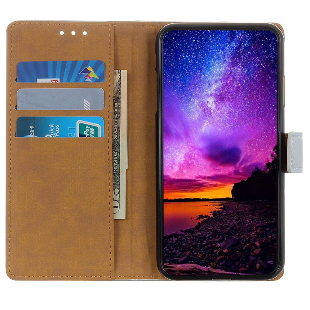 For Honor X6a 4G Wallet Phone Cover Textured Flip Stand PU Leather Smartphone Case