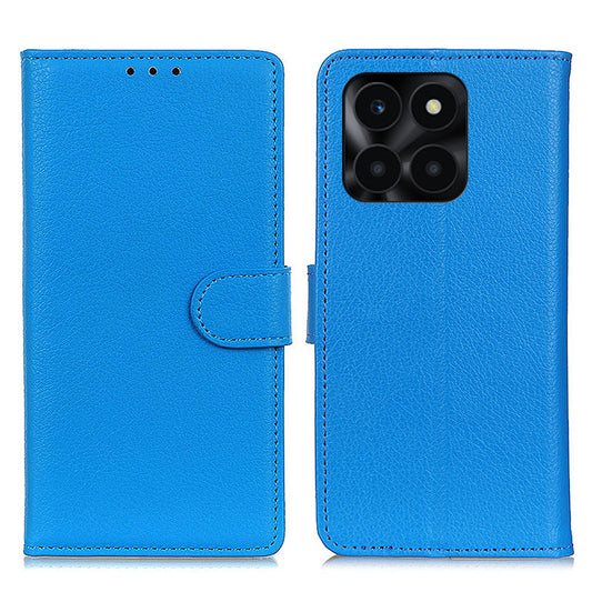 For Honor X6a 4G Shockproof Shell Litchi Texture PU Leather Wallet Case Stand Phone Cover