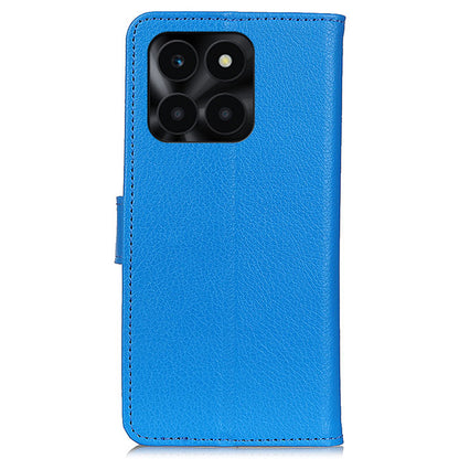 For Honor X6a 4G Shockproof Shell Litchi Texture PU Leather Wallet Case Stand Phone Cover
