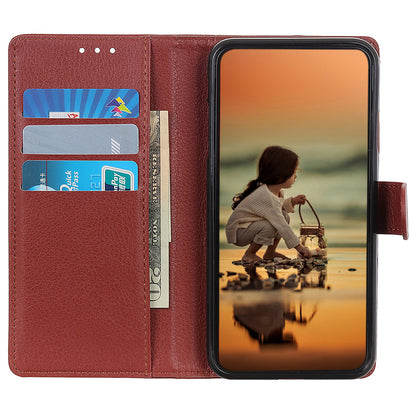 For Honor X6a 4G Shockproof Shell Litchi Texture PU Leather Wallet Case Stand Phone Cover