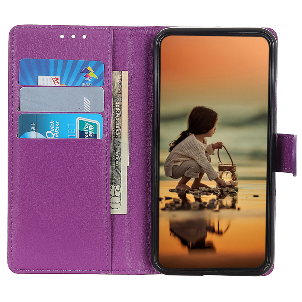 For Honor X6a 4G Shockproof Shell Litchi Texture PU Leather Wallet Case Stand Phone Cover