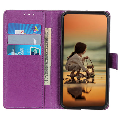 For Honor X6a 4G Shockproof Shell Litchi Texture PU Leather Wallet Case Stand Phone Cover