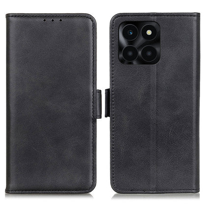 For Honor X6a 4G Cowhide Texture Wallet Phone Case PU Leather Cover Stand Phone Shell