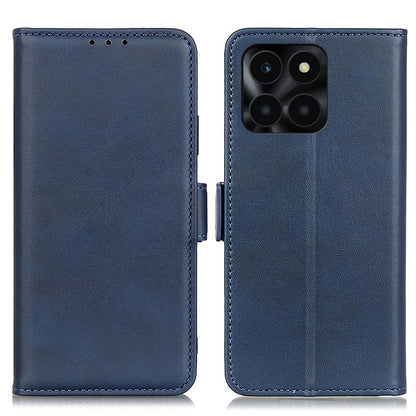 For Honor X6a 4G Cowhide Texture Wallet Phone Case PU Leather Cover Stand Phone Shell