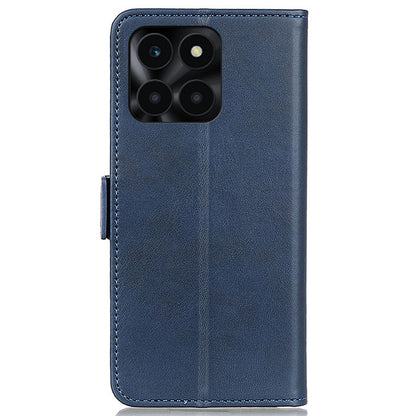 For Honor X6a 4G Cowhide Texture Wallet Phone Case PU Leather Cover Stand Phone Shell
