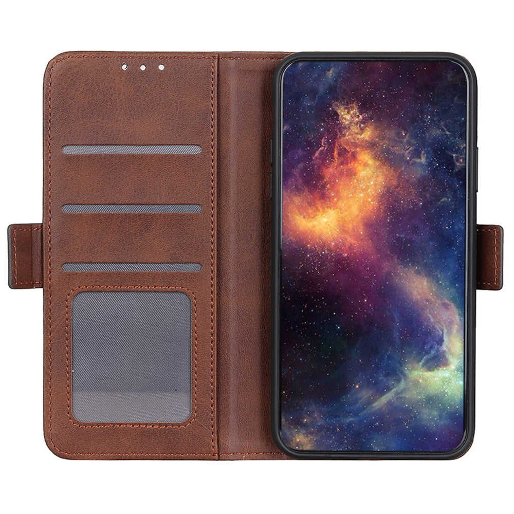 For Honor X6a 4G Cowhide Texture Wallet Phone Case PU Leather Cover Stand Phone Shell
