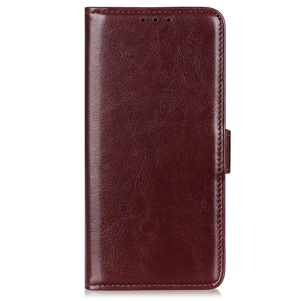 For Honor X6a 4G Slim-fit PU Leather Phone Case Crazy Horse Texture Wallet Stand Cover