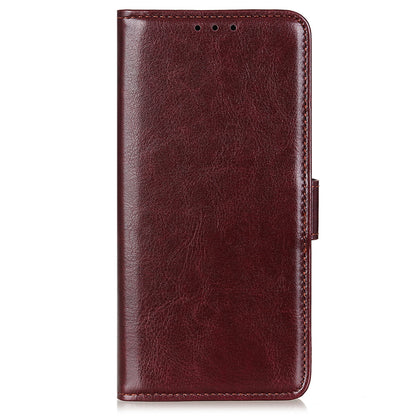 For Honor X6a 4G Slim-fit PU Leather Phone Case Crazy Horse Texture Wallet Stand Cover