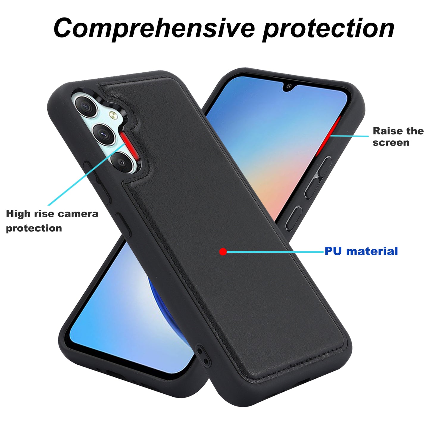 RFID Blocking Phone Case for Samsung Galaxy A54 5G , Kickstand Cover with Detachable Pop-Up Card Holder