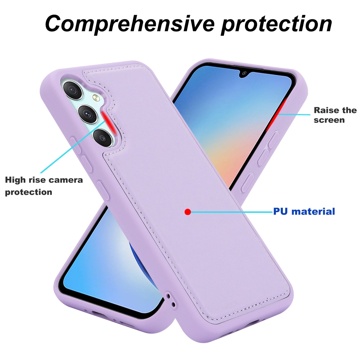 RFID Blocking Phone Case for Samsung Galaxy A54 5G , Kickstand Cover with Detachable Pop-Up Card Holder