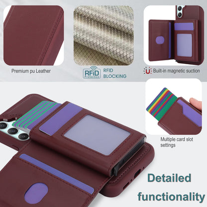 RFID Blocking Phone Case for Samsung Galaxy A54 5G , Kickstand Cover with Detachable Pop-Up Card Holder