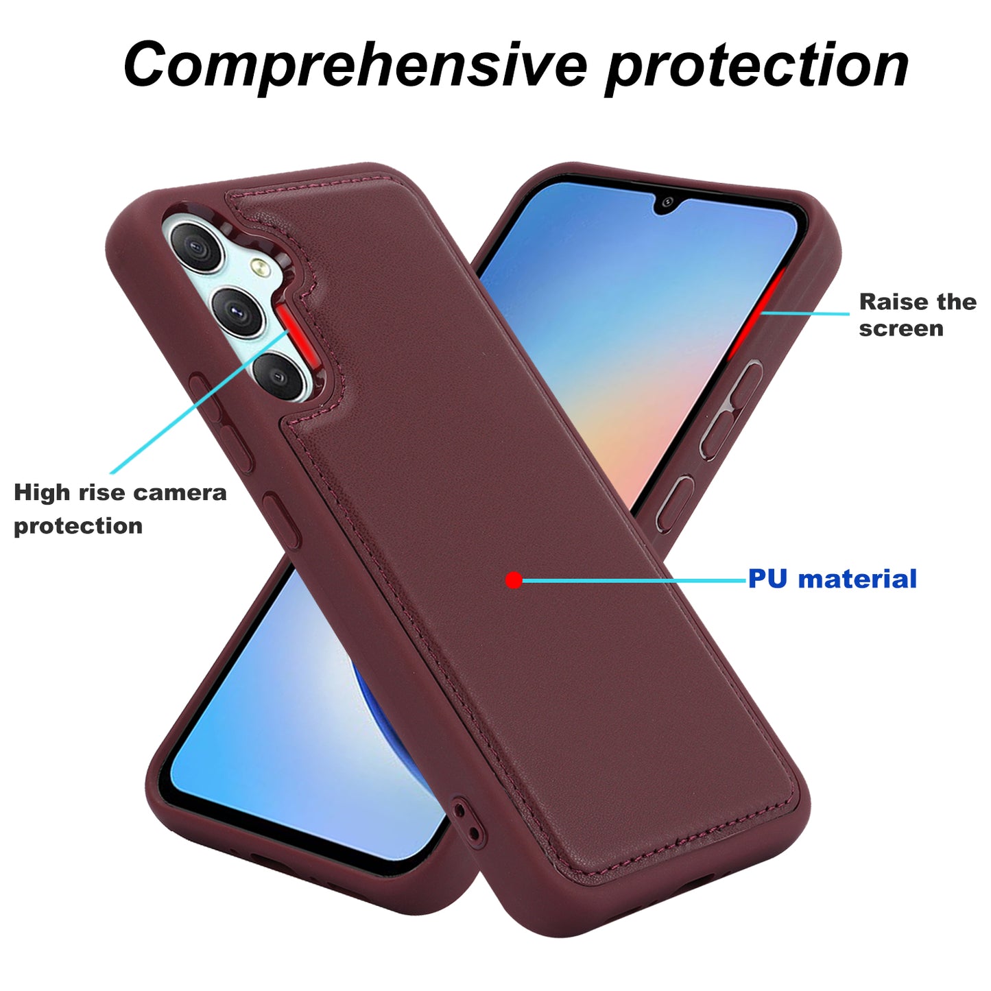 RFID Blocking Phone Case for Samsung Galaxy A54 5G , Kickstand Cover with Detachable Pop-Up Card Holder