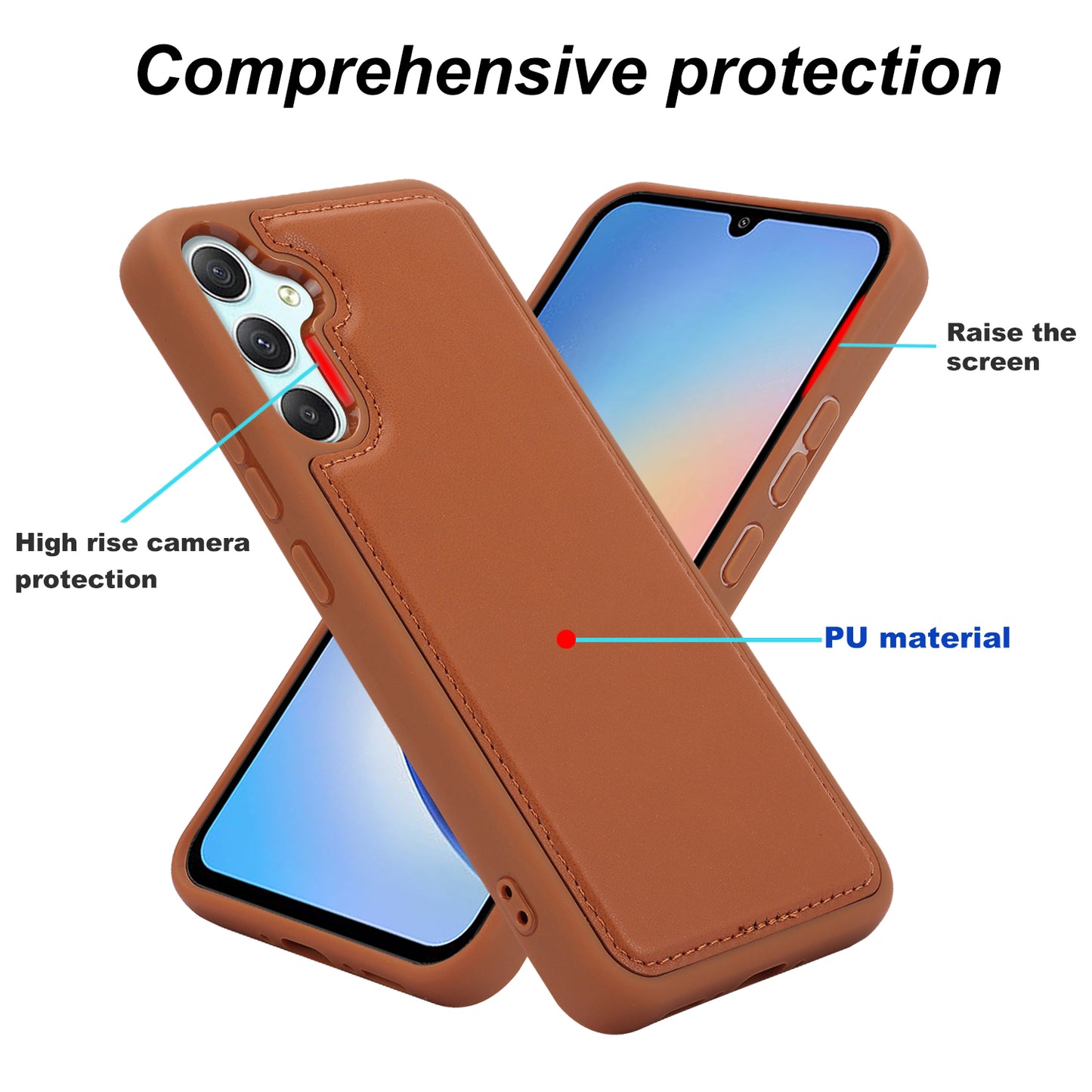 RFID Blocking Phone Case for Samsung Galaxy A54 5G , Kickstand Cover with Detachable Pop-Up Card Holder