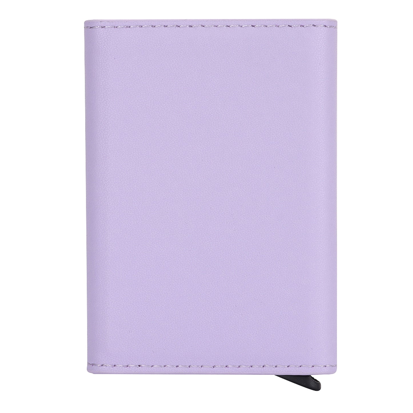 RFID Blocking Automatic Pop Up Card Case PU Leather + Metal Credit Card Holder Purse Wallet