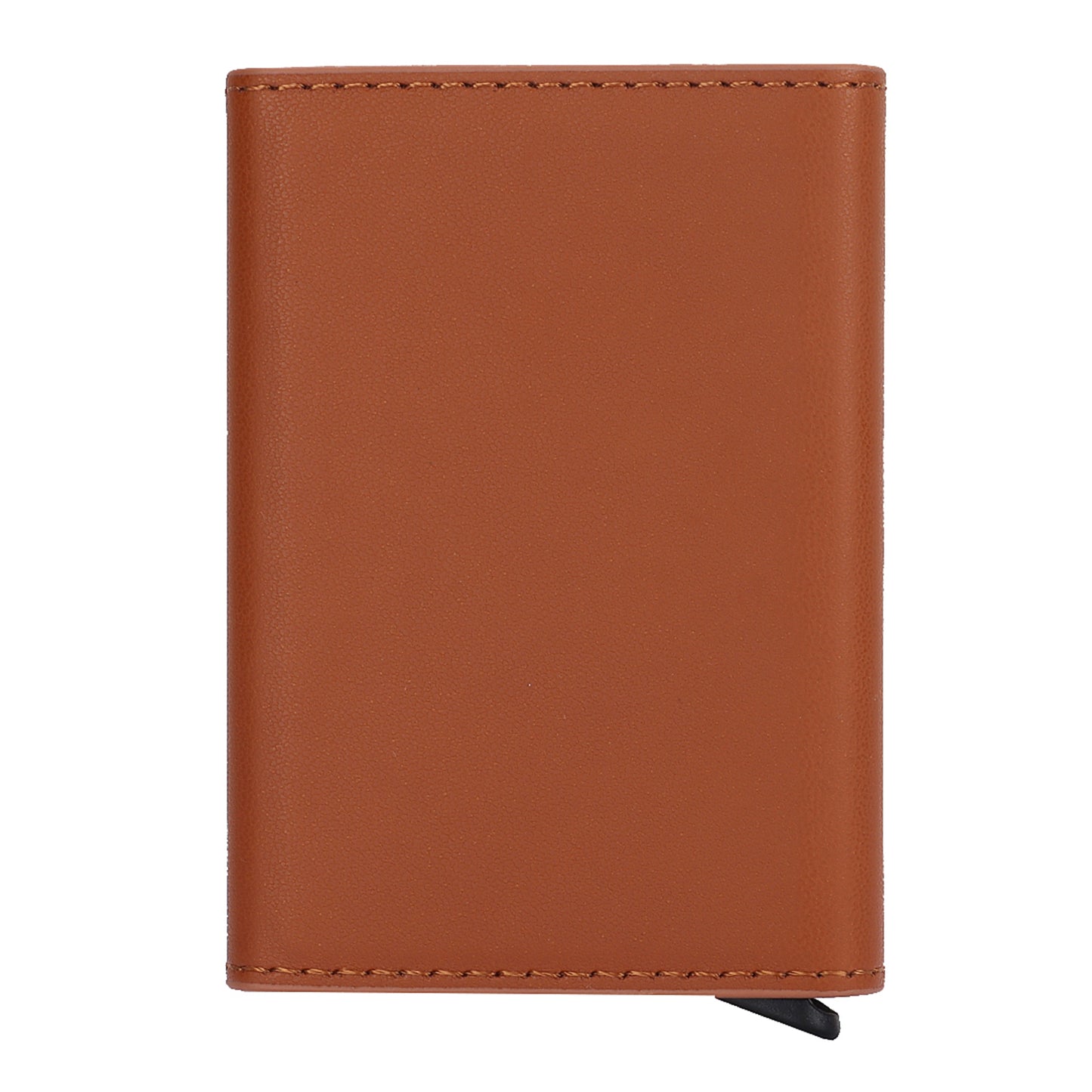 RFID Blocking Automatic Pop Up Card Case PU Leather + Metal Credit Card Holder Purse Wallet