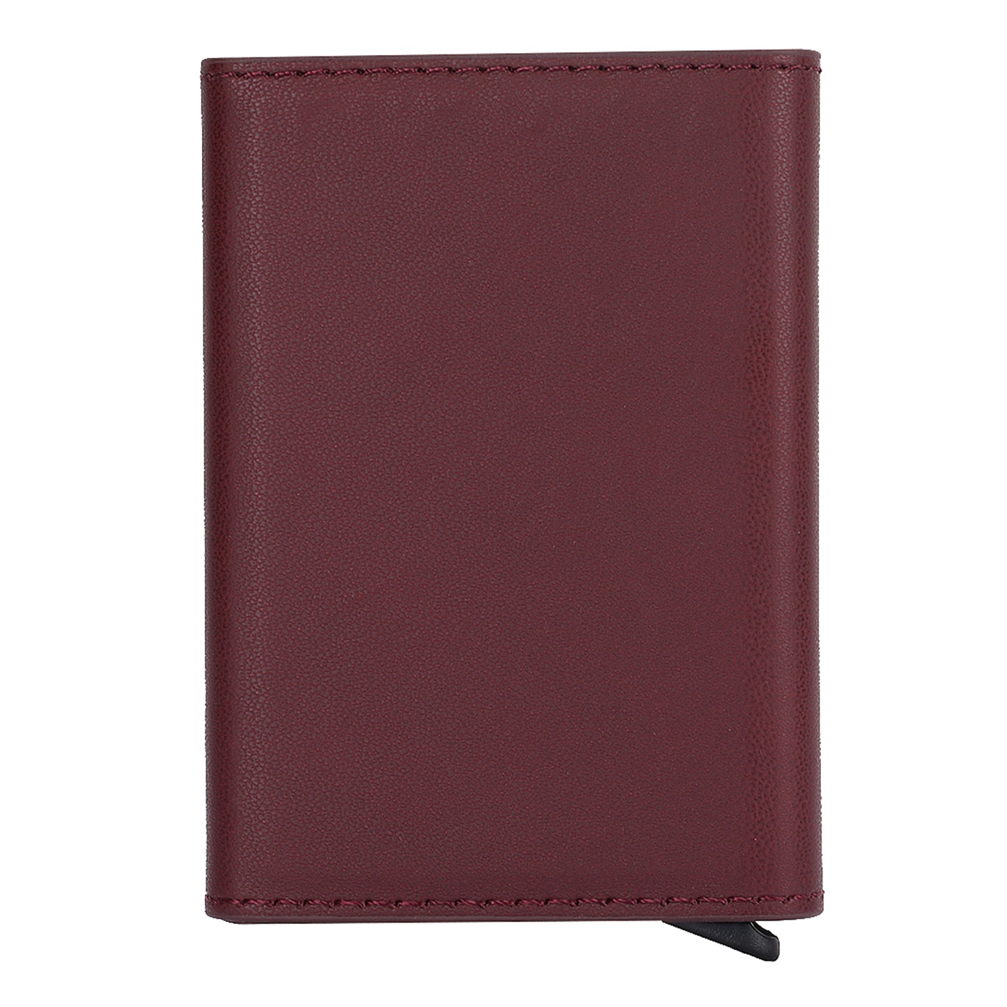 RFID Blocking Automatic Pop Up Card Case PU Leather + Metal Credit Card Holder Purse Wallet