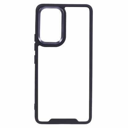 Transparent Case for Samsung Galaxy A33 5G ,  Electroplating Lens Frame TPU + Acrylic Phone Cover