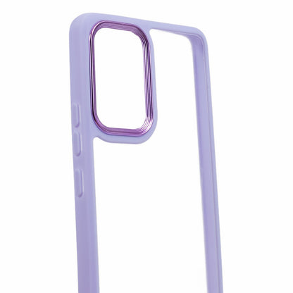 Transparent Case for Samsung Galaxy A33 5G ,  Electroplating Lens Frame TPU + Acrylic Phone Cover