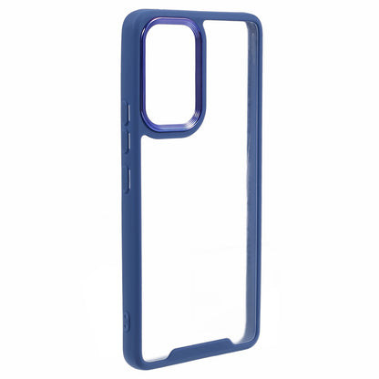 Transparent Case for Samsung Galaxy A33 5G ,  Electroplating Lens Frame TPU + Acrylic Phone Cover
