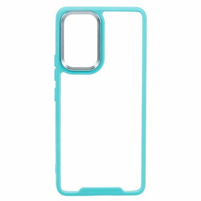 Transparent Case for Samsung Galaxy A33 5G ,  Electroplating Lens Frame TPU + Acrylic Phone Cover