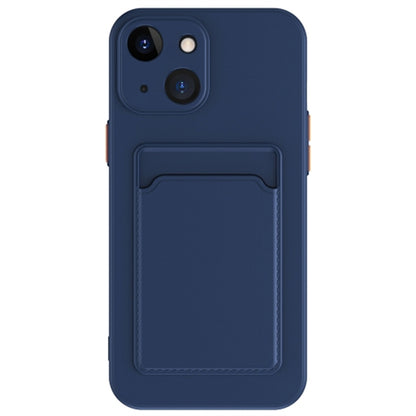 Anti-Drop Phone Case for iPhone 15 Pure Color Soft TPU Phone Cover with Card Holder