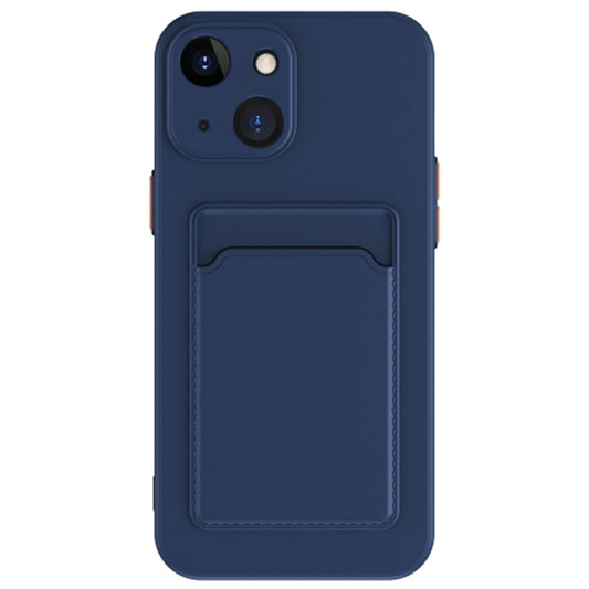 Anti-Drop Phone Case for iPhone 15 Pure Color Soft TPU Phone Cover with Card Holder