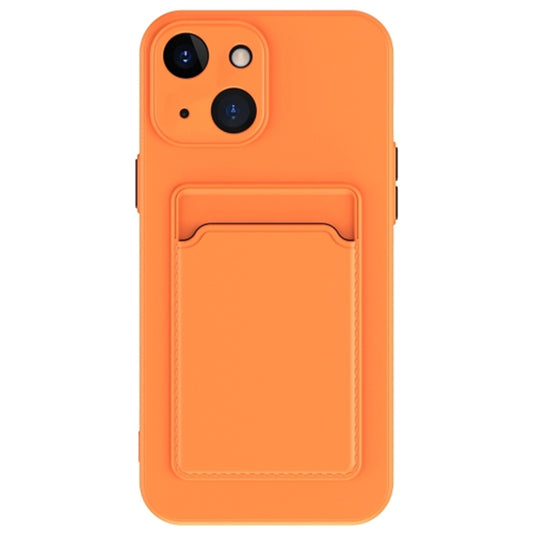 Anti-Drop Phone Case for iPhone 15 Pure Color Soft TPU Phone Cover with Card Holder