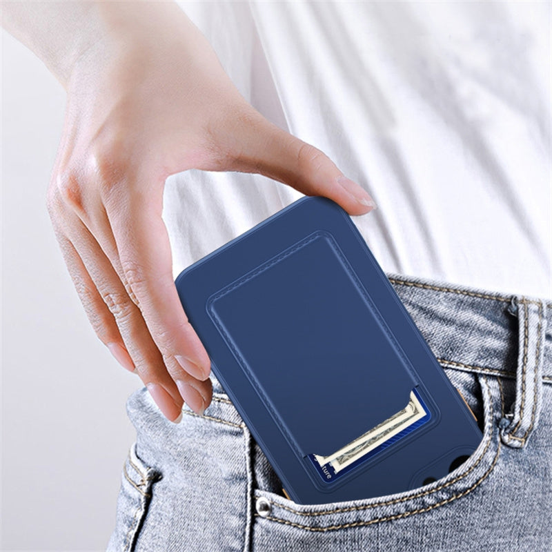 Anti-Drop Phone Case for iPhone 15 Pure Color Soft TPU Phone Cover with Card Holder