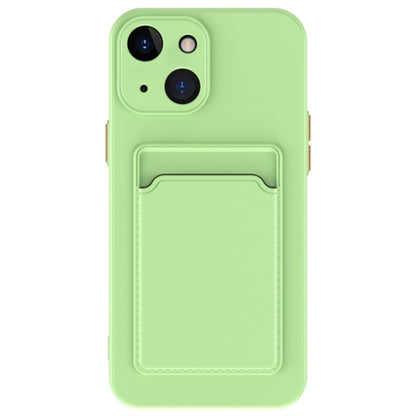 Anti-Drop Phone Case for iPhone 15 Pure Color Soft TPU Phone Cover with Card Holder